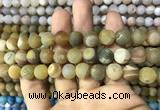 CAA1435 15.5 inches 12mm round matte druzy agate beads