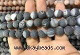 CAA1440 15.5 inches 12mm round matte druzy agate beads