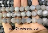 CAA1447 15.5 inches 14mm round matte druzy agate beads