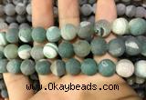 CAA1454 15.5 inches 14mm round matte druzy agate beads