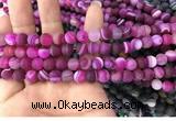 CAA1500 15.5 inches 6mm round matte banded agate beads wholesale