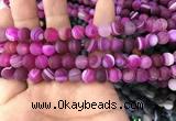 CAA1501 15.5 inches 8mm round matte banded agate beads wholesale