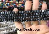 CAA1542 15.5 inches 4mm round banded agate beads wholesale