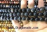 CAA1545 15.5 inches 10mm round banded agate beads wholesale