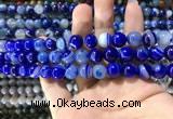 CAA1580 15.5 inches 8mm round banded agate beads wholesale