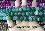 CAA1593 15.5 inches 10mm round banded agate beads wholesale