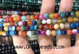 CAA1603 15.5 inches 6mm round banded agate beads wholesale