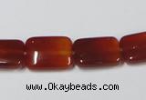 CAA161 15.5 inches 12*16mm rectangle red agate gemstone beads