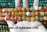 CAA1611 15.5 inches 10mm round banded agate beads wholesale