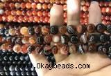 CAA1621 15.5 inches 6mm round banded agate beads wholesale