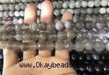 CAA1632 15.5 inches 10mm faceted round banded agate beads