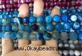 CAA1667 15.5 inches 10mm faceted round banded agate beads