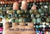 CAA1672 15.5 inches 10mm faceted round banded agate beads