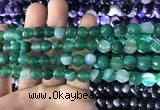 CAA1676 15.5 inches 8mm faceted round banded agate beads