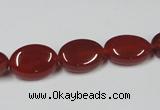 CAA169 15.5 inches 10*14mm oval red agate gemstone beads