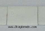 CAA17 15.5 inches 25*35mm rectangle white agate gemstone beads