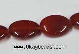 CAA172 15.5 inches 15*20mm oval red agate gemstone beads