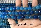 CAA1738 15 inches 10mm faceted round fire crackle agate beads