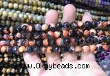 CAA1762 15 inches 8mm faceted round fire crackle agate beads