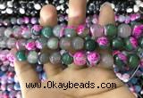 CAA1784 15 inches 10mm faceted round fire crackle agate beads