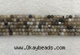 CAA1810 15.5 inches 4mm round banded agate gemstone beads