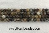 CAA1822 15.5 inches 8mm round banded agate gemstone beads