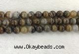 CAA1825 15.5 inches 14mm round banded agate gemstone beads