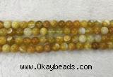 CAA1853 15.5 inches 10mm round banded agate gemstone beads