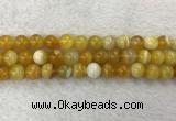 CAA1854 15.5 inches 12mm round banded agate gemstone beads