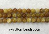 CAA1856 15.5 inches 16mm round banded agate gemstone beads