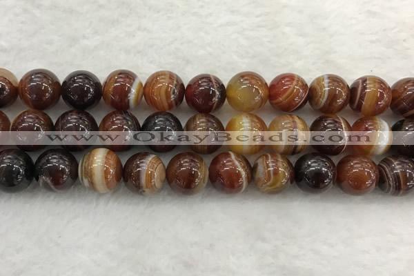 CAA1865 15.5 inches 14mm round banded agate gemstone beads