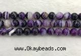 CAA1875 15.5 inches 14mm round banded agate gemstone beads