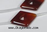 CAA188 15.5 inches 22*30mm diamond red agate gemstone beads