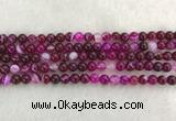 CAA1881 15.5 inches 6mm round banded agate gemstone beads