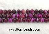 CAA1884 15.5 inches 12mm round banded agate gemstone beads