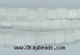 CAA19 15.5 inches 6*6mm cube white agate gemstone beads wholesale