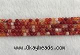 CAA1910 15.5 inches 4mm round banded agate gemstone beads