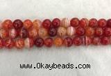 CAA1914 15.5 inches 12mm round banded agate gemstone beads