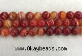 CAA1915 15.5 inches 14mm round banded agate gemstone beads