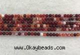 CAA1920 15.5 inches 4mm round banded agate gemstone beads