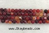 CAA1923 15.5 inches 10mm round banded agate gemstone beads