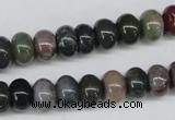 CAA193 15.5 inches 7*10mm rondelle indian agate beads wholesale