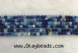 CAA1930 15.5 inches 4mm round banded agate gemstone beads