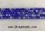 CAA1940 15.5 inches 4mm round banded agate gemstone beads