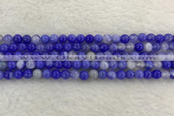 CAA1941 15.5 inches 6mm round banded agate gemstone beads