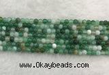 CAA2000 15.5 inches 4mm round banded agate gemstone beads