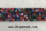 CAA2040 15.5 inches 4mm round banded agate gemstone beads