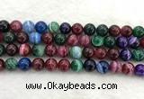 CAA2044 15.5 inches 12mm round banded agate gemstone beads