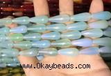 CAA2056 15.5 inches 8*20mm teardrop agate beads wholesale