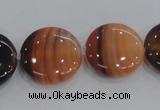 CAA209 15.5 inches 20mm flat round madagascar agate beads